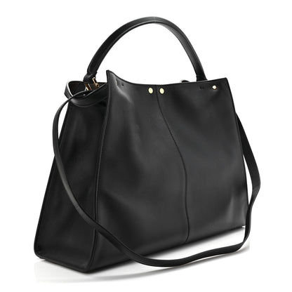Fendi Vitello Seta Century Large Peekaboo X-Lite Black Fragola 2 of 7