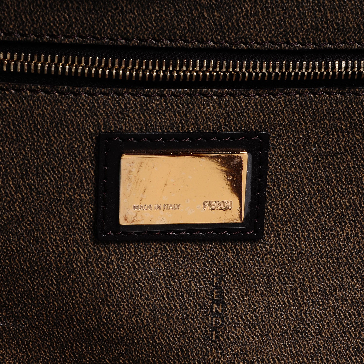 Fendi Zucca Spalmati Medium Roll Tote Tobacco Moro 6 of 10
