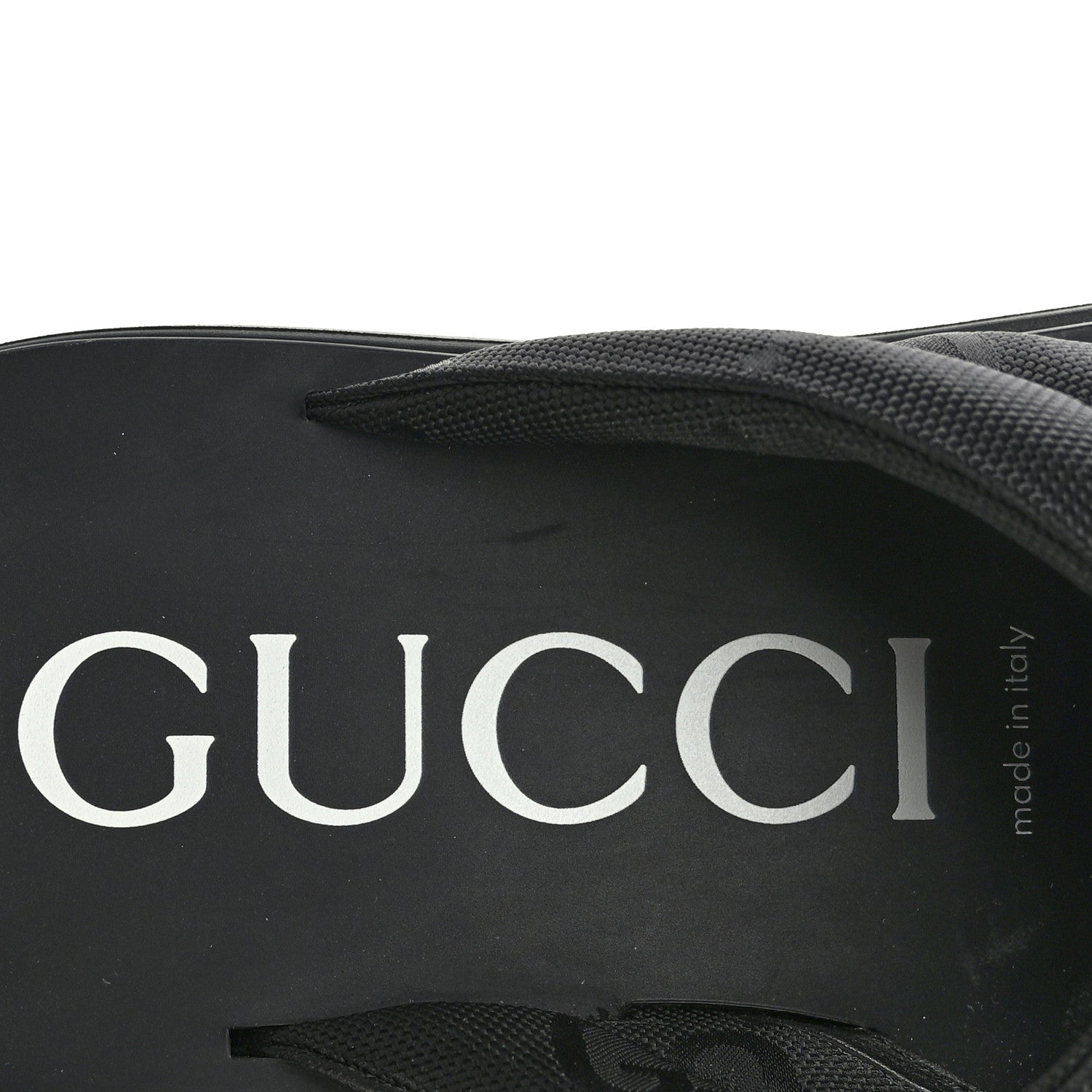 Gucci GG Nylon Platform Slide Sandals 39 Black 7 of 9
