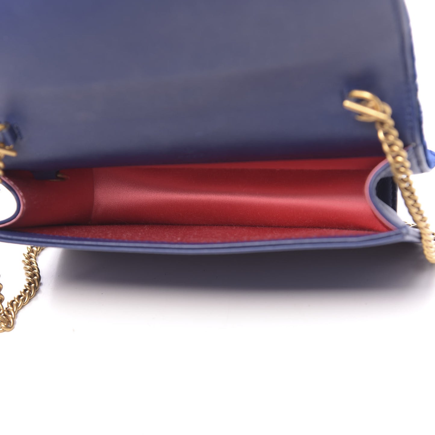 Velvet Matelasse GG Marmont Mini Bag Cobalt Blue