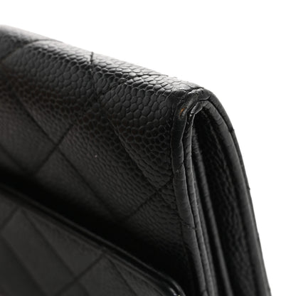Chanel Caviar Quilted Large Gusset Flap Wallet Black 12 of 12