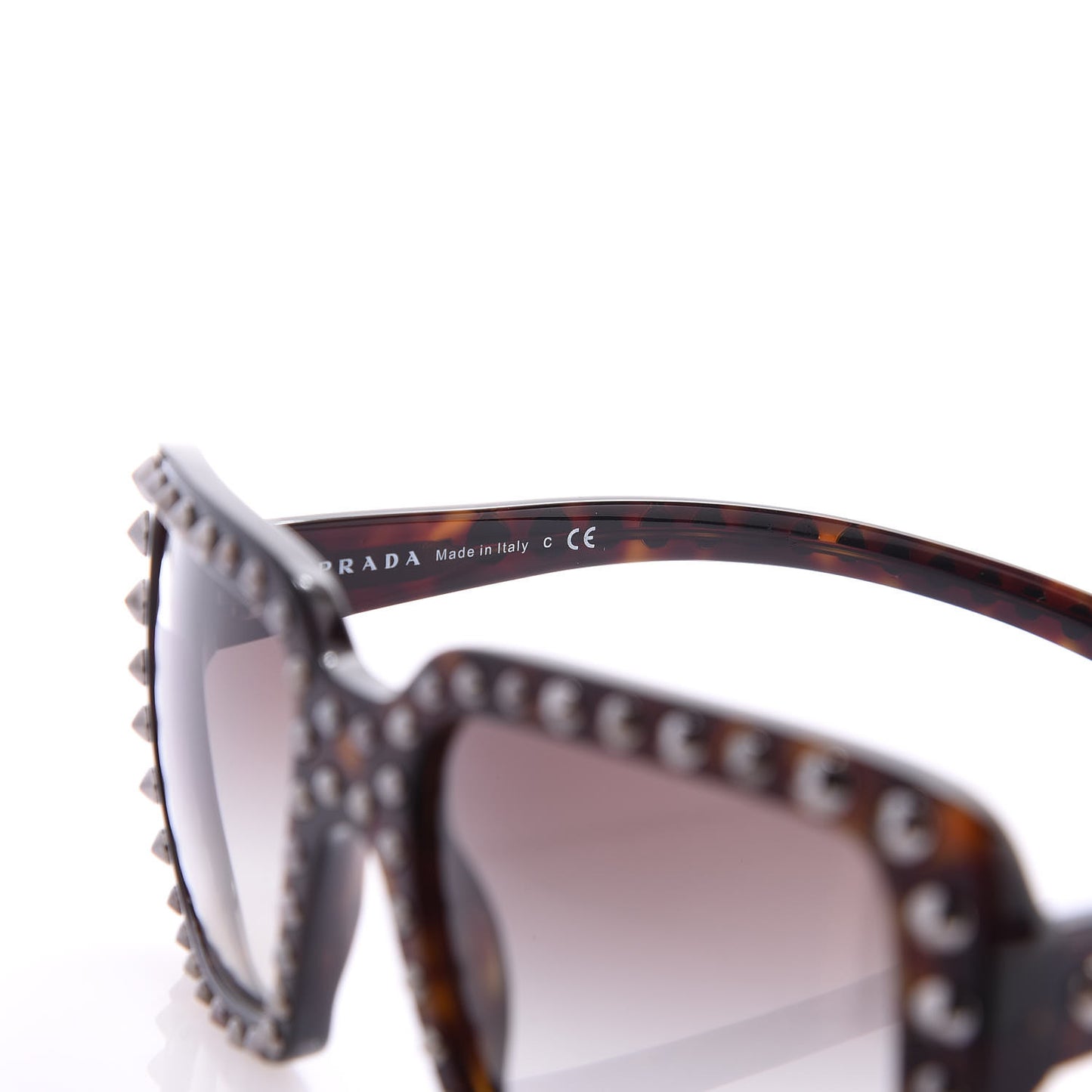 Square Studded Ornate Sunglasses SPR 30Q Tortoise