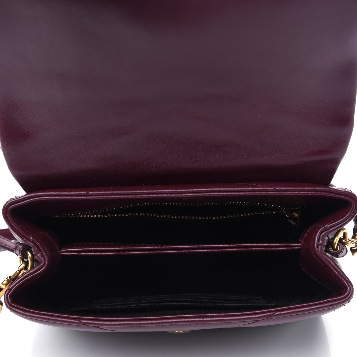 Saint Laurent Calfskin Y Quilted Monogram Toy Loulou Monogram Crossbody Bag Rouge Legion 4 of 15