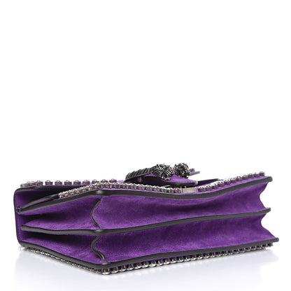 Gucci Suede Crystal Small Dionysus Shoulder Bag Bright Purple 4 of 11