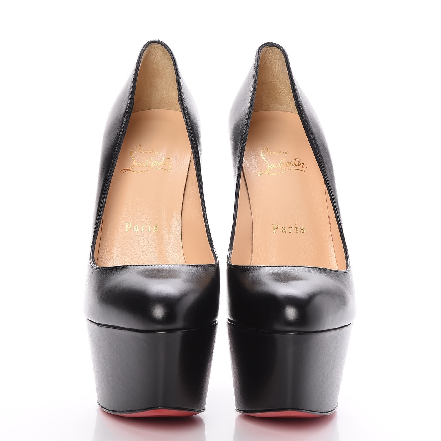 Christian Louboutin Shiny Calfskin Alta Vicky 160 Pumps 38 Black 2 of 8