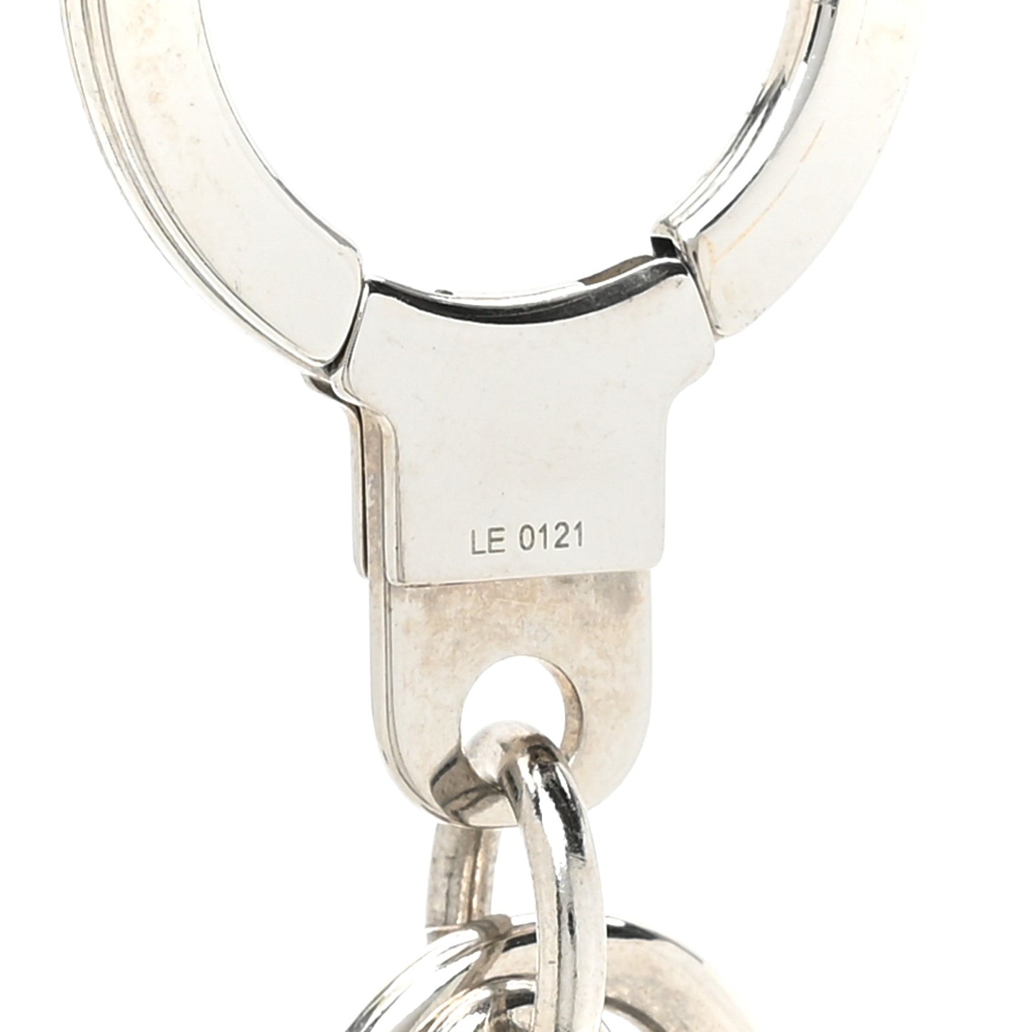 LV Facettes Bag Charm Key Holder Silver