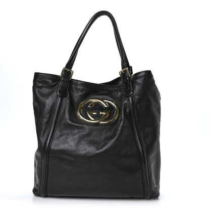 Gucci Calfskin Large Britt Shoulder Bag Black 1 of 9