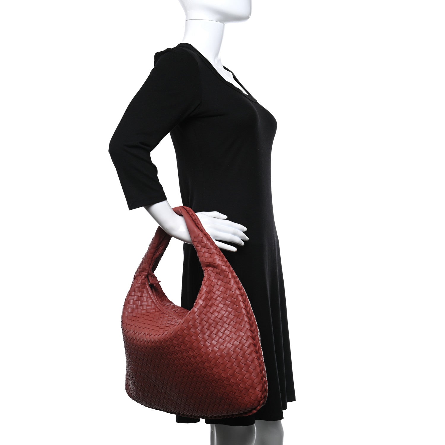 Bottega Veneta Nappa Intrecciato Large Veneta Hobo Brique 2 of 9