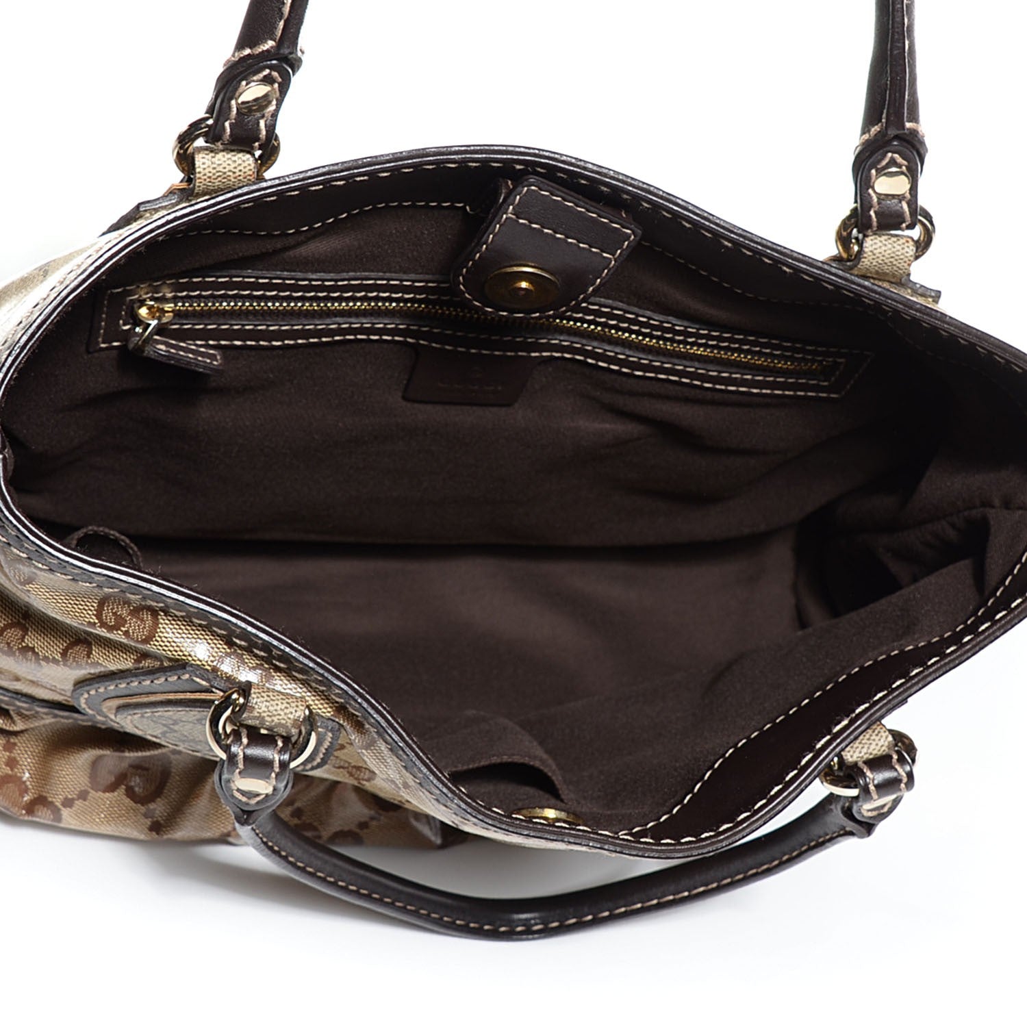 Gucci Crystal Monogram Medium Mix Tote Brown 5 of 9