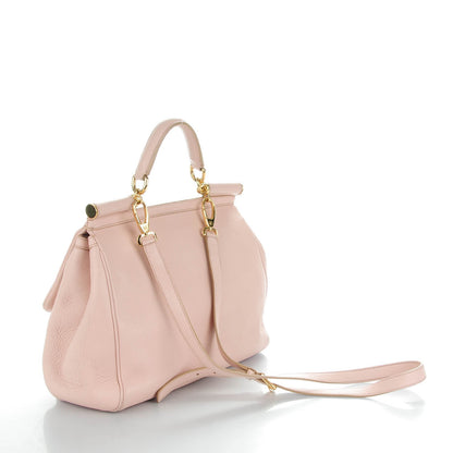 Dolce & Gabbana Grained Deerskin Large Miss Sicily Satchel Beige Rose 3 of 6