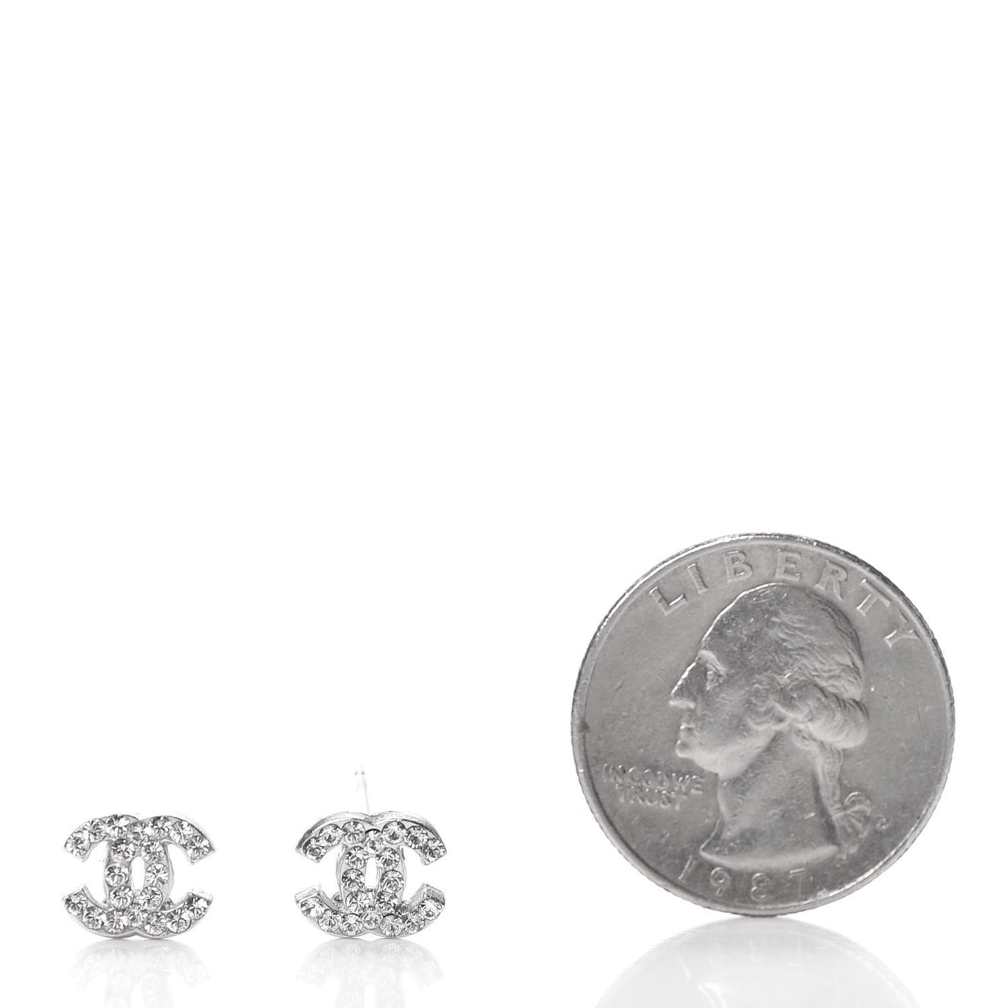 Crystal Mini Timeless CC Earrings Silver