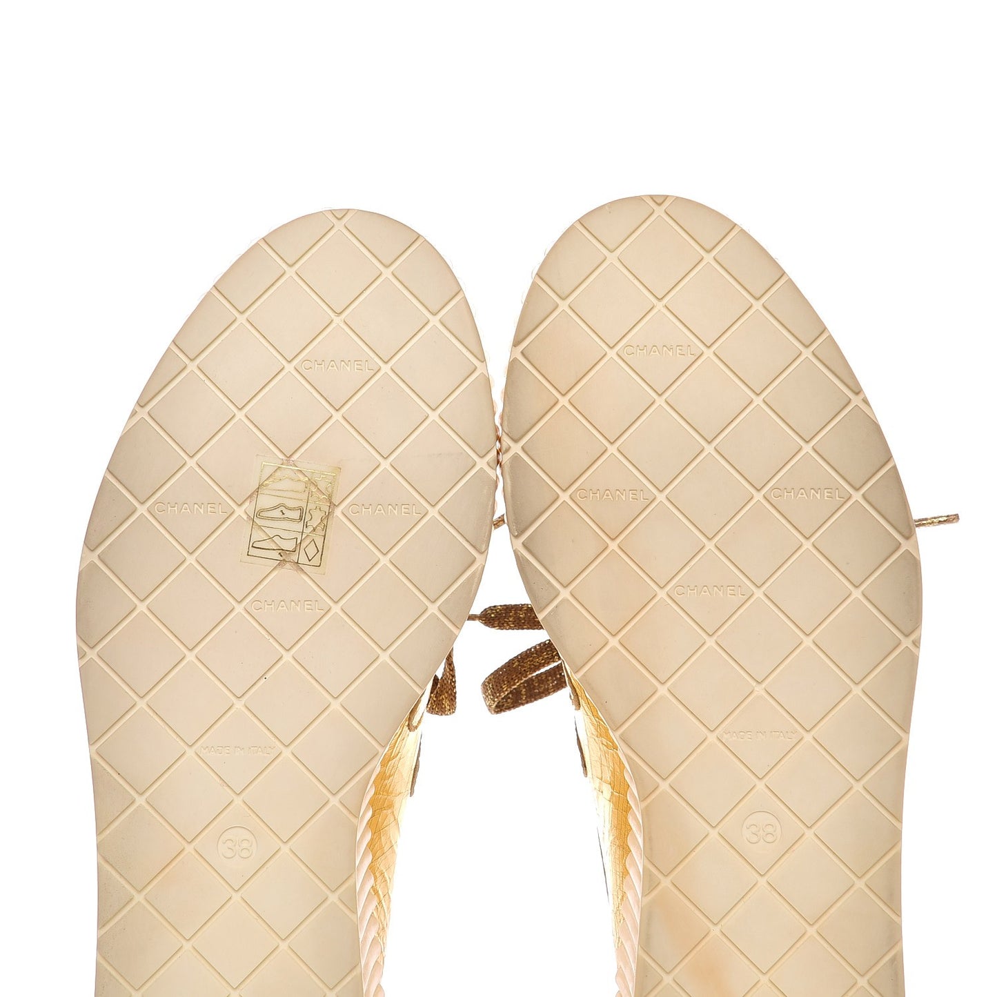 Lame Lace Up Creeper Sneakers 38 Gold