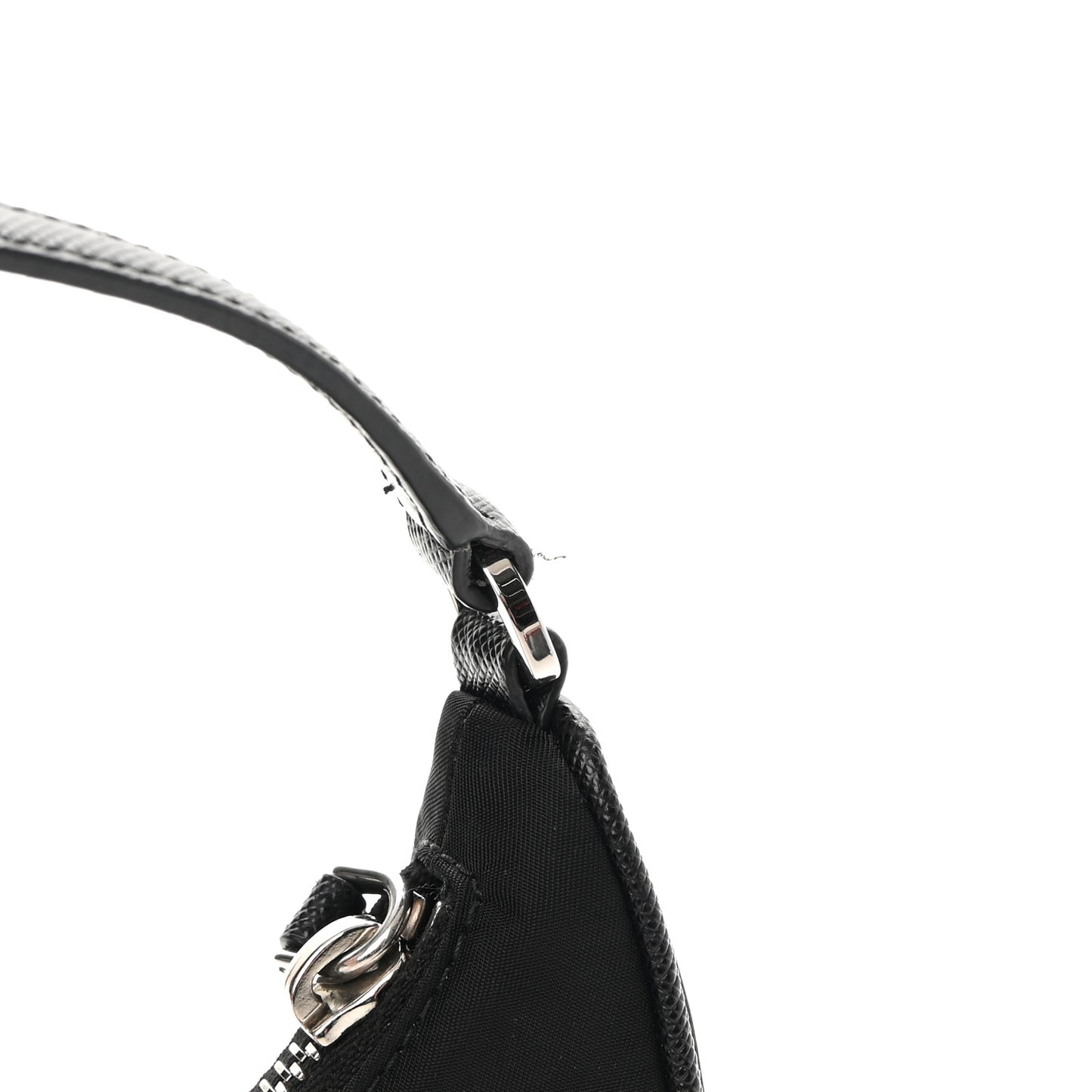 Tessuto Nylon Saffiano Mini Re-Edition 2005 Bag Black