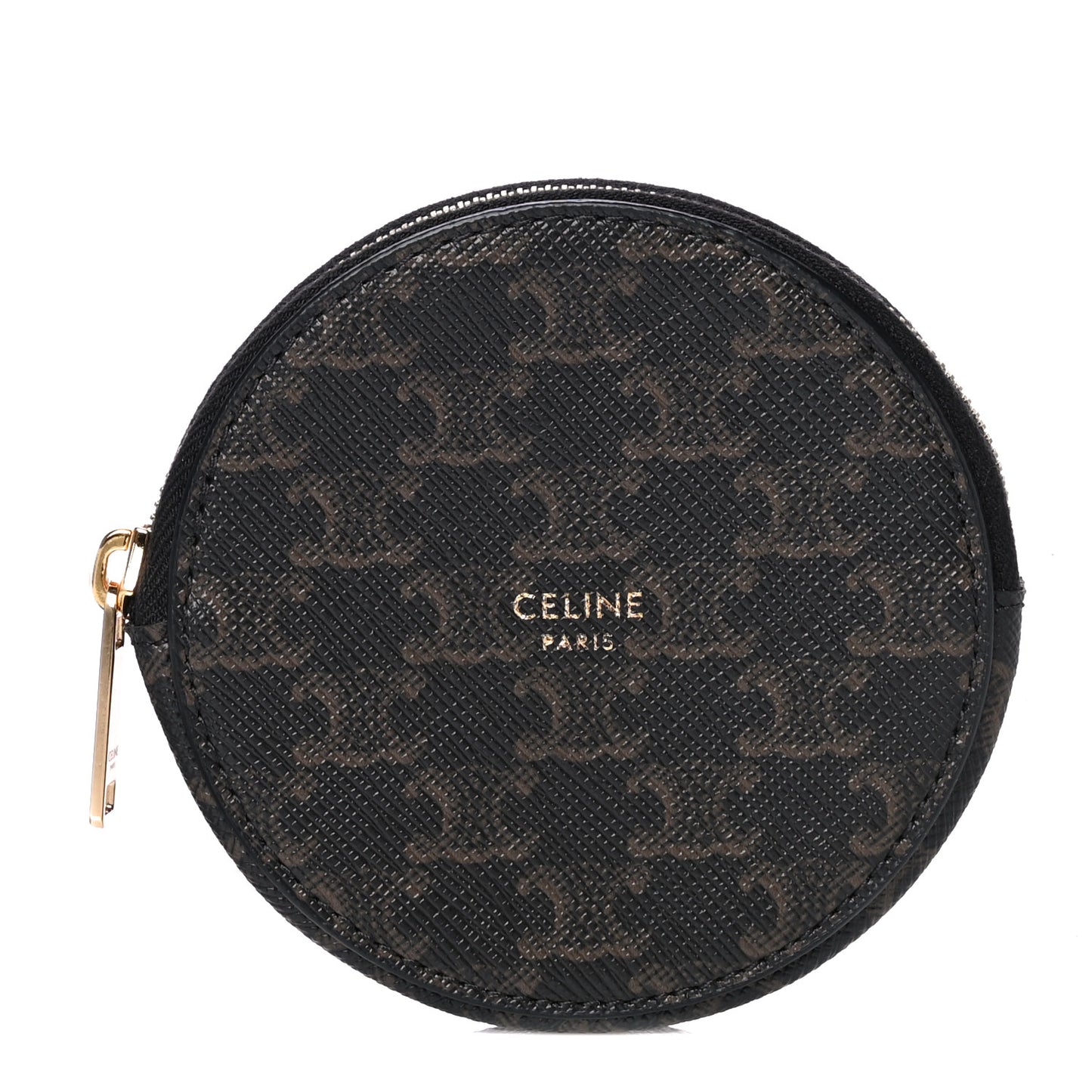 Triomphe Canvas Round Zip Coin Purse