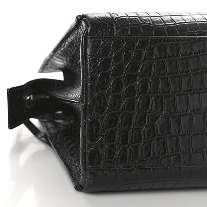 Saint Laurent Crocodile Embossed Small East Side Tote Black 7 of 9