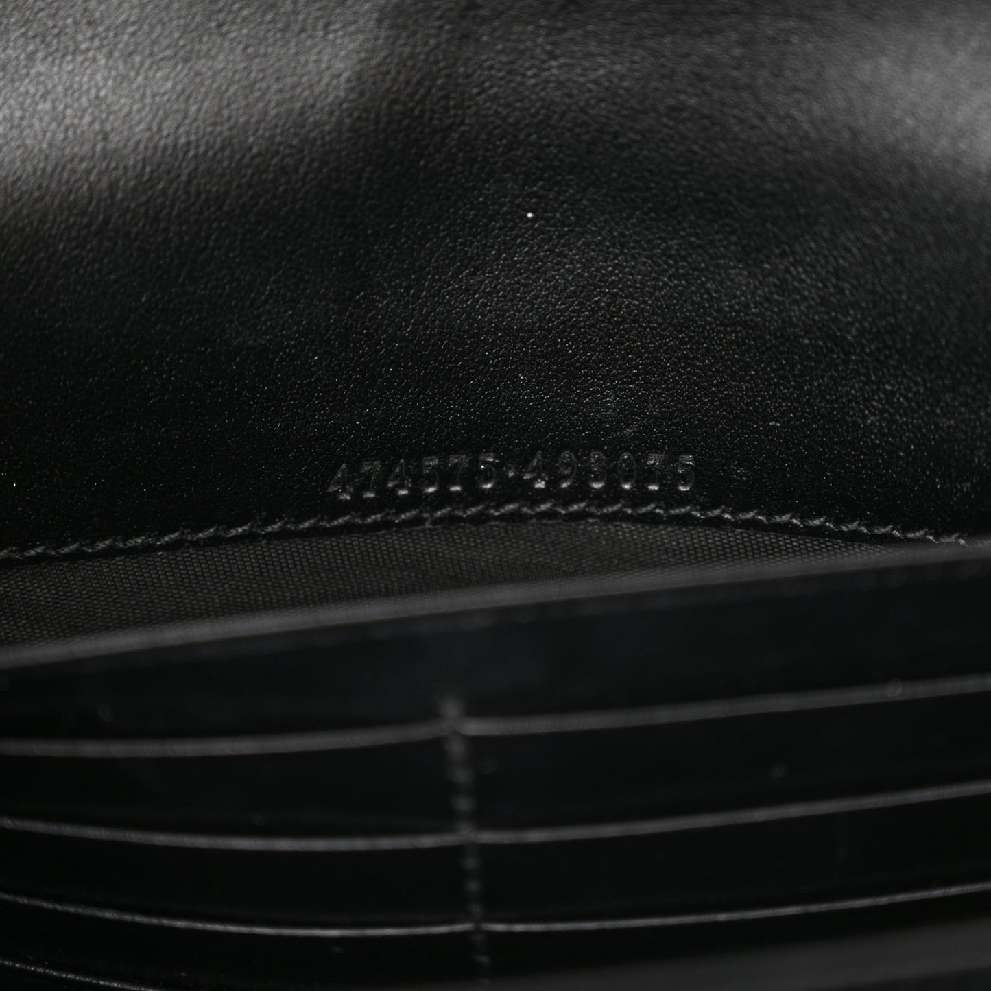 Calfskin Matelasse GG Marmont Chain Wallet Black