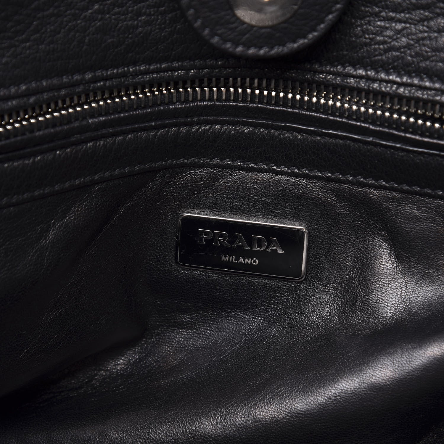 Prada Vitello Daino Twin Pocket Tote Black 7 of 13