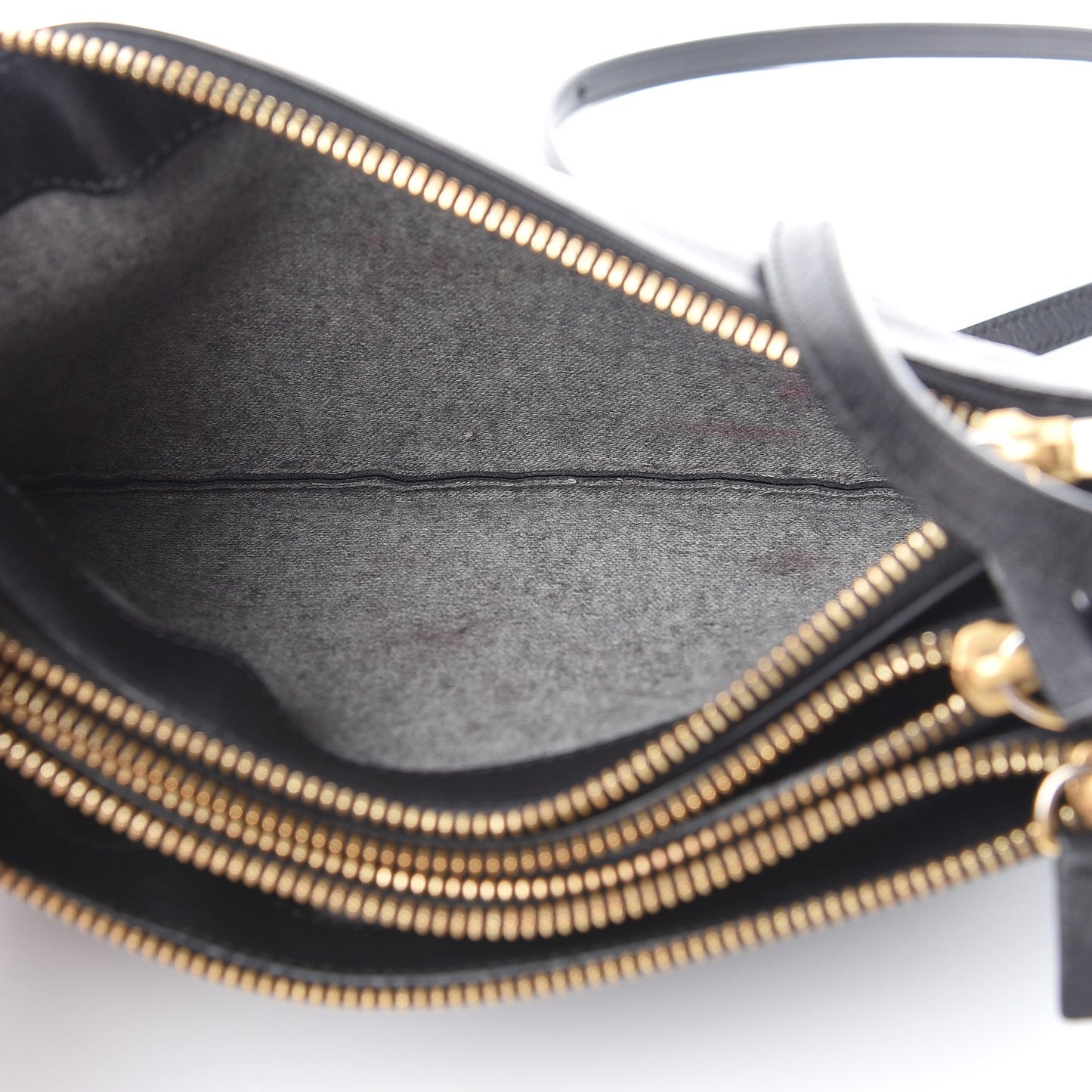 Lambskin Small Trio Crossbody Bag Black