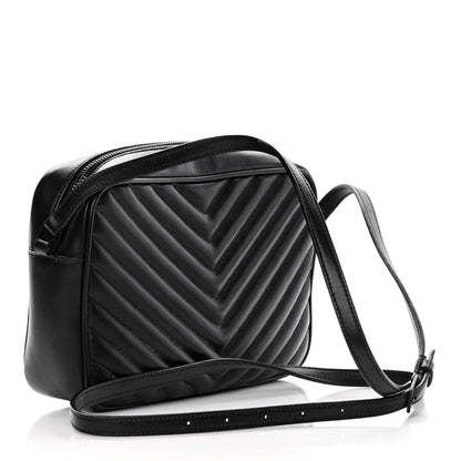 Saint Laurent Calfskin Matelasse Monogram Lou Camera Bag Black 3 of 16