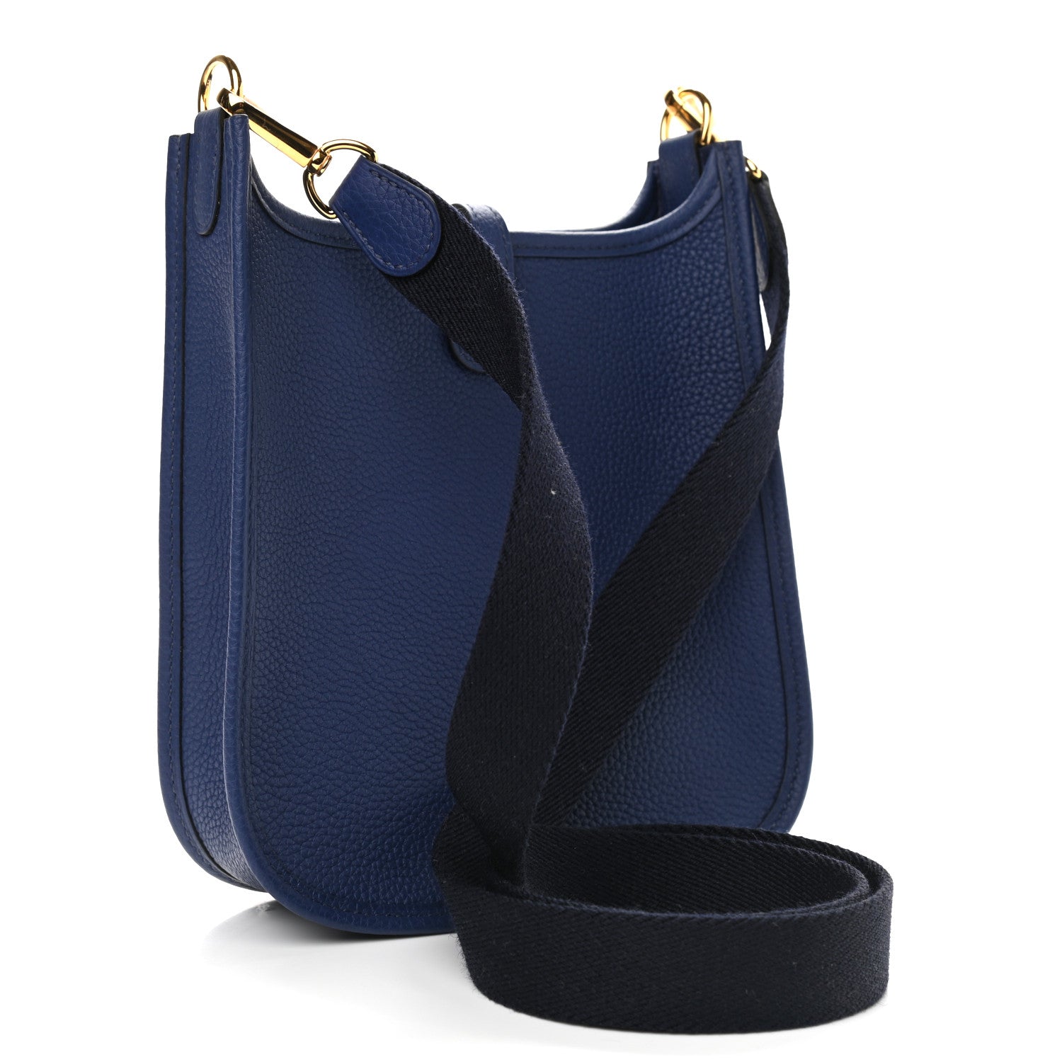 Hermes Taurillon Clemence Amazone Evelyne TPM Blue Saphir Blue Indigo 3 of 9
