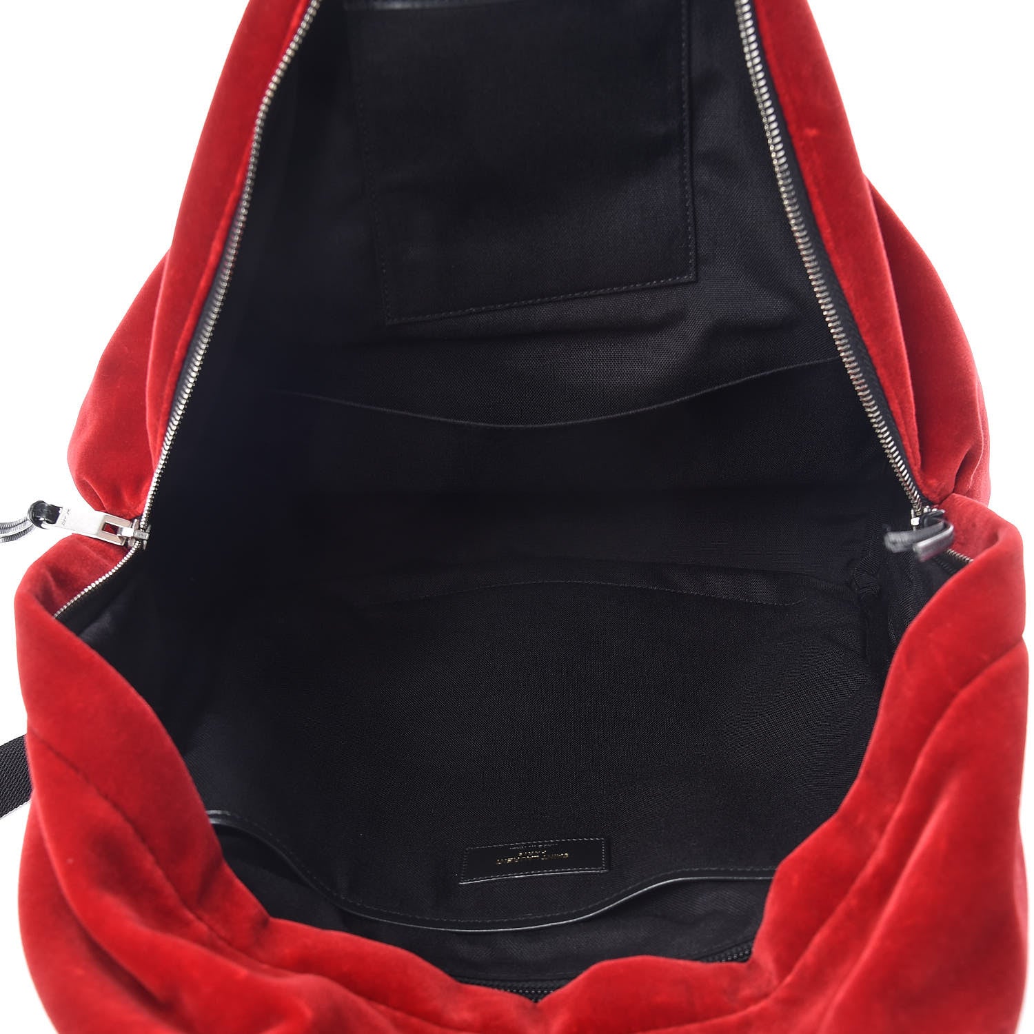 Saint Laurent Velvet City Backpack Red 5 of 14