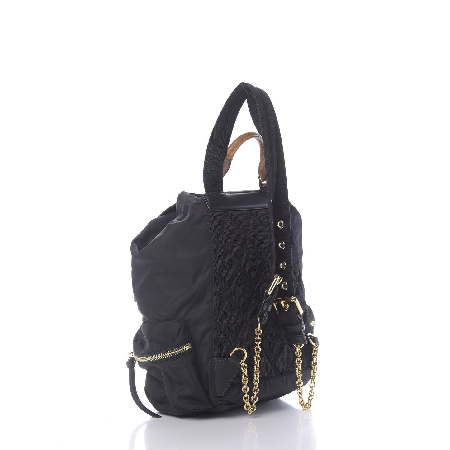 Nylon Medium Rucksack Backpack Black
