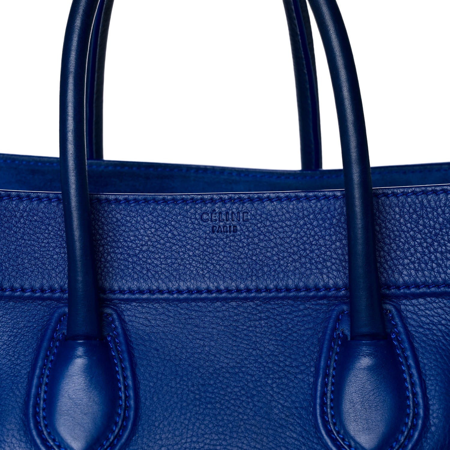 Celine Supple Calfskin Medium Phantom Luggage Royal Blue 7 of 14