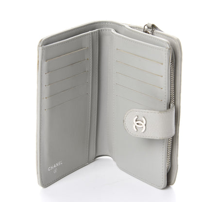 Chanel Caviar Quilted CC French Wallet Light Gray 5 of 15