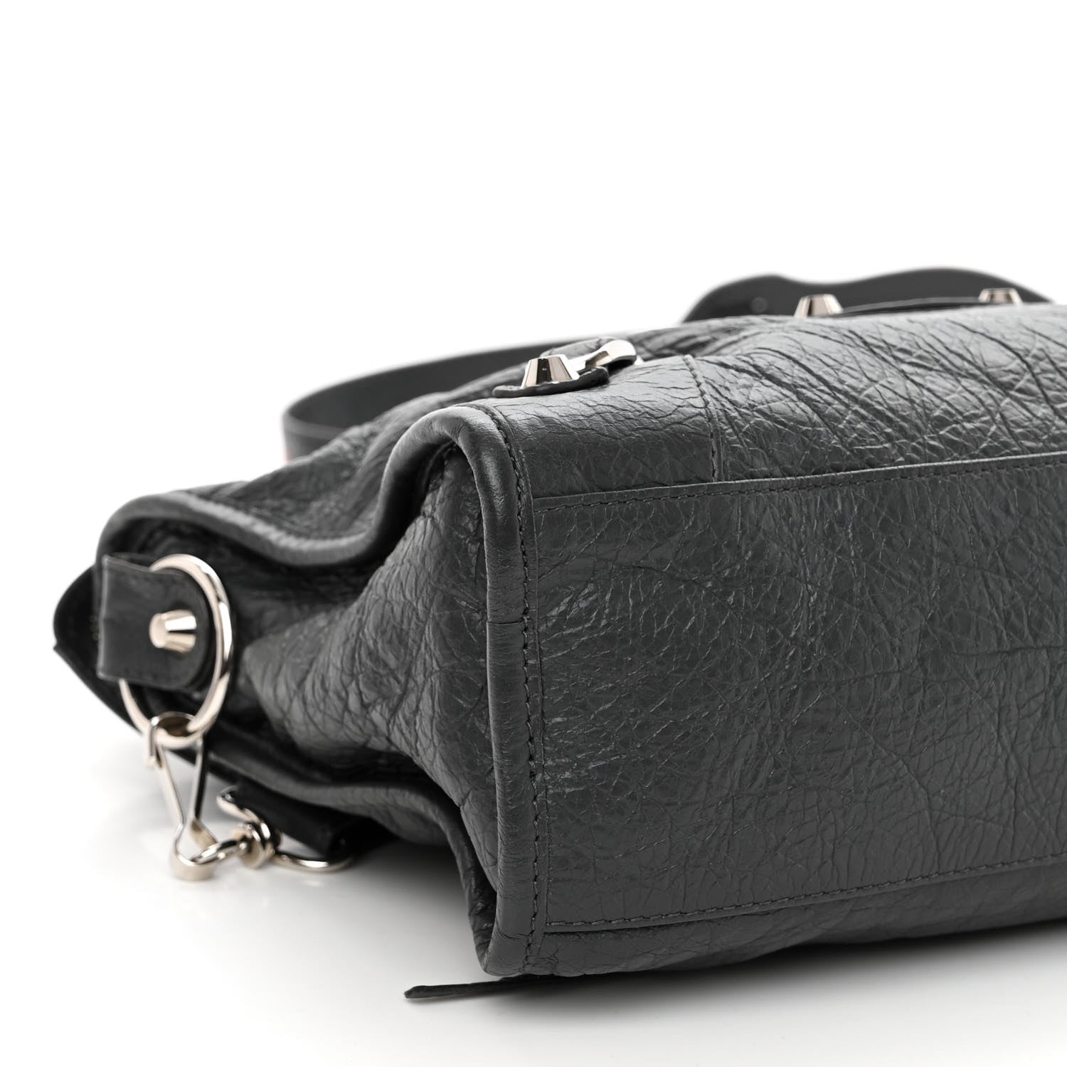Balenciaga Agneau Classic Silver Hardware S City Graffiti Logo Strap Gris Fossile 8 of 10