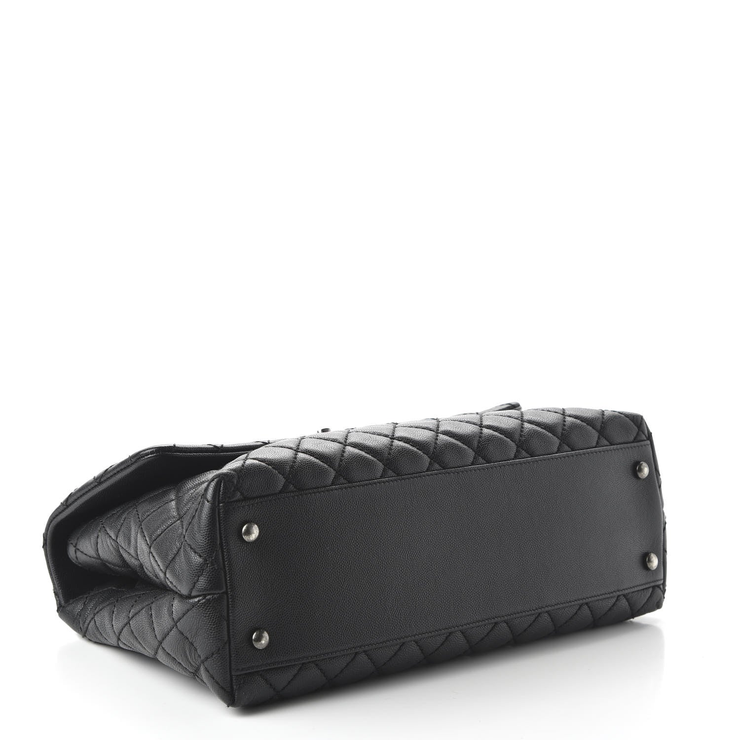 Chanel Caviar Quilted Medium Coco Handle Flap Black 4 of 11