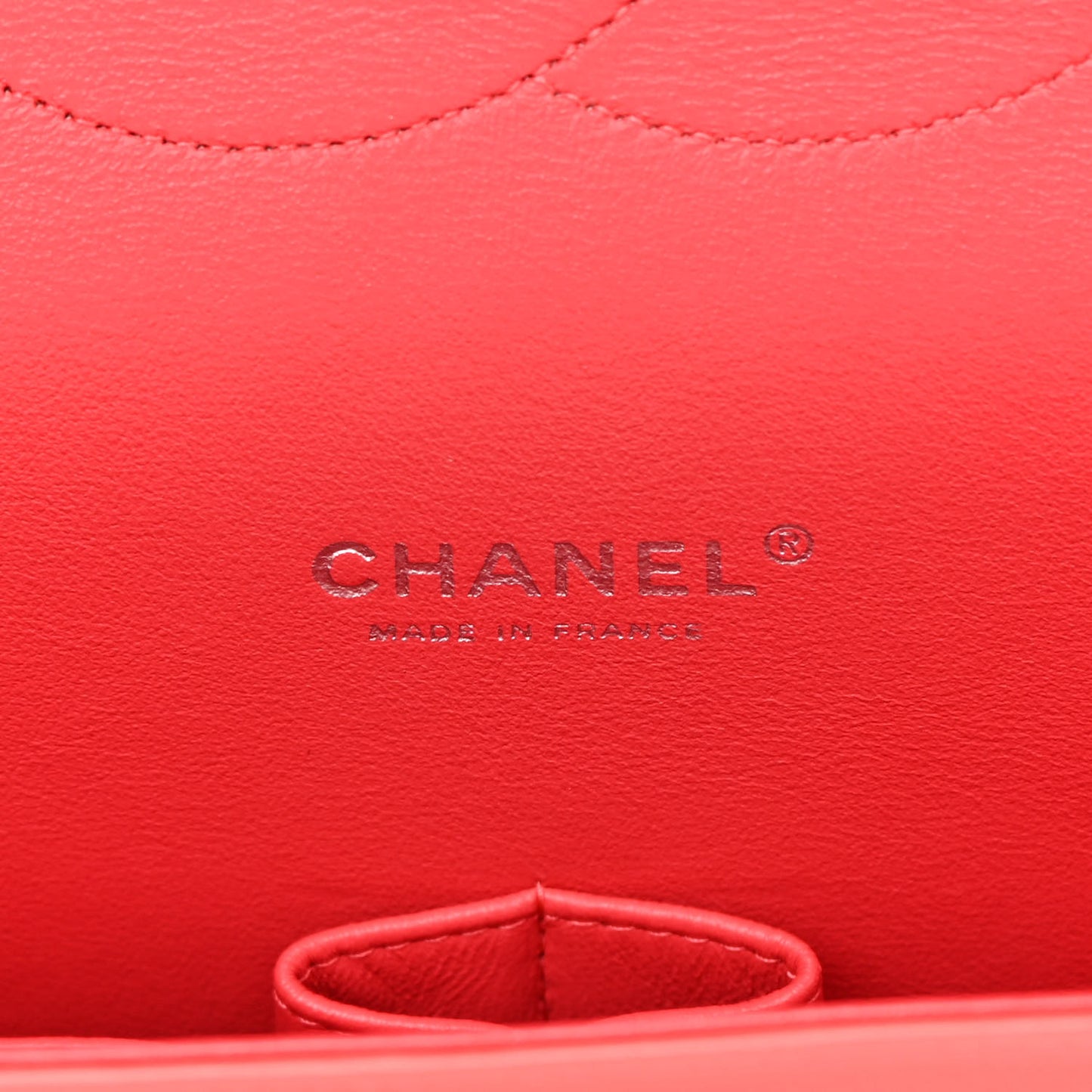 Patent Quilted Maxi Double Flap Coral