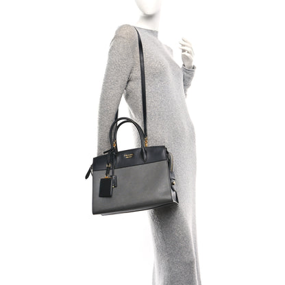 Prada Saffiano City Calfskin Medium Esplanade Tote Mercurio Black 2 of 10