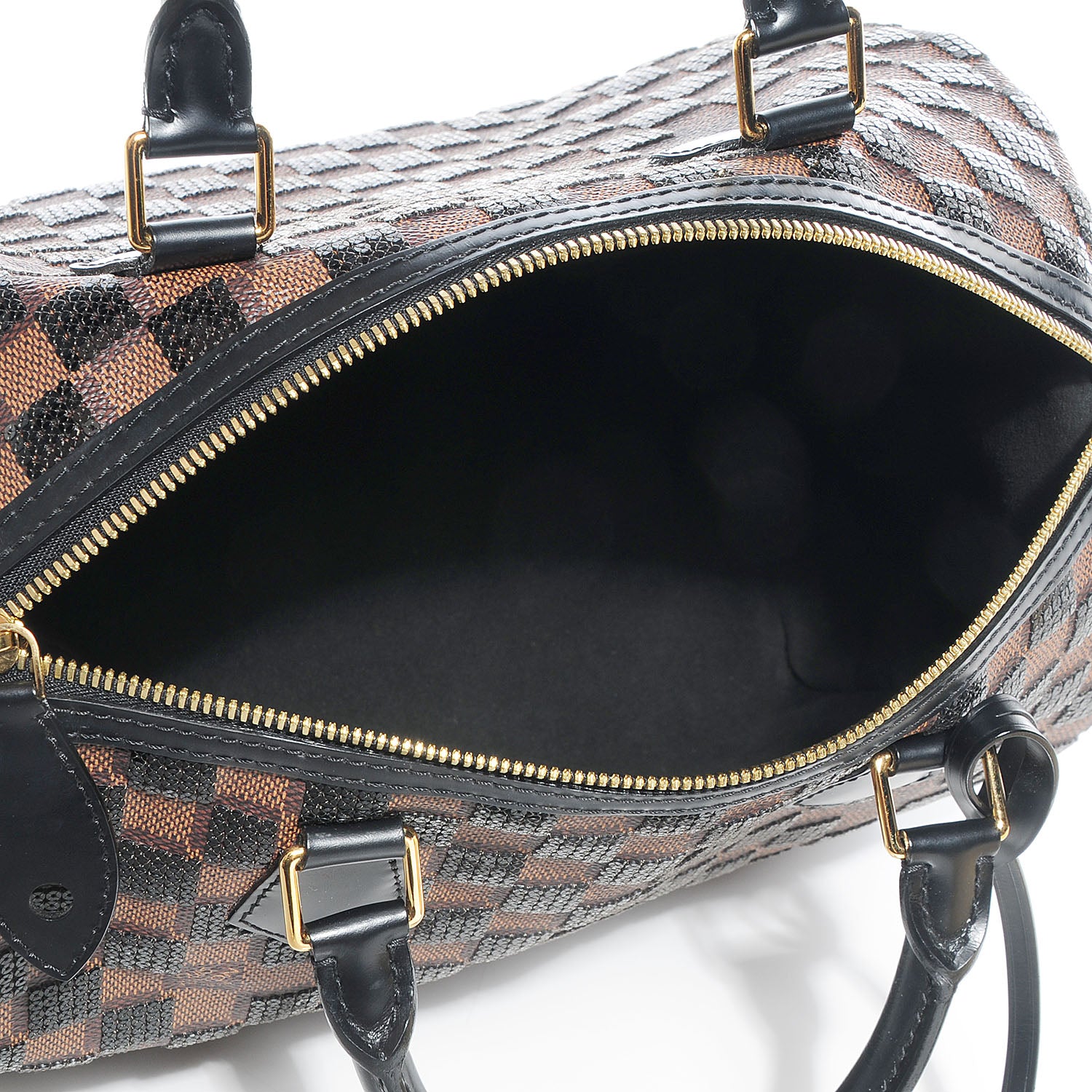 Louis Vuitton Damier Paillettes Speedy 30 Black 5 of 8