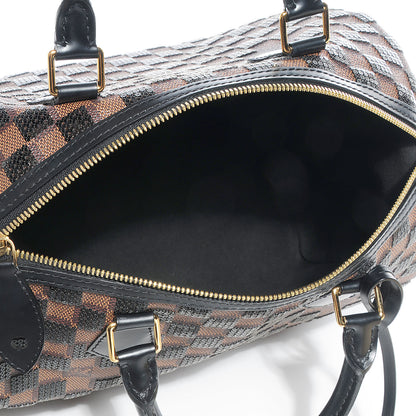 Louis Vuitton Damier Paillettes Speedy 30 Black 5 of 8