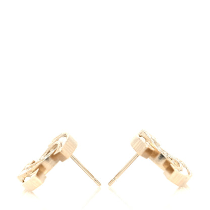 Chanel Pearl CC Earrings Light Gold 4 of 4