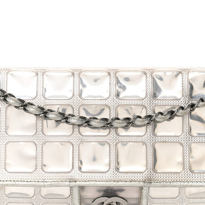 Chanel Vinyl Large Ice Cube Flap Silver 7 of 12