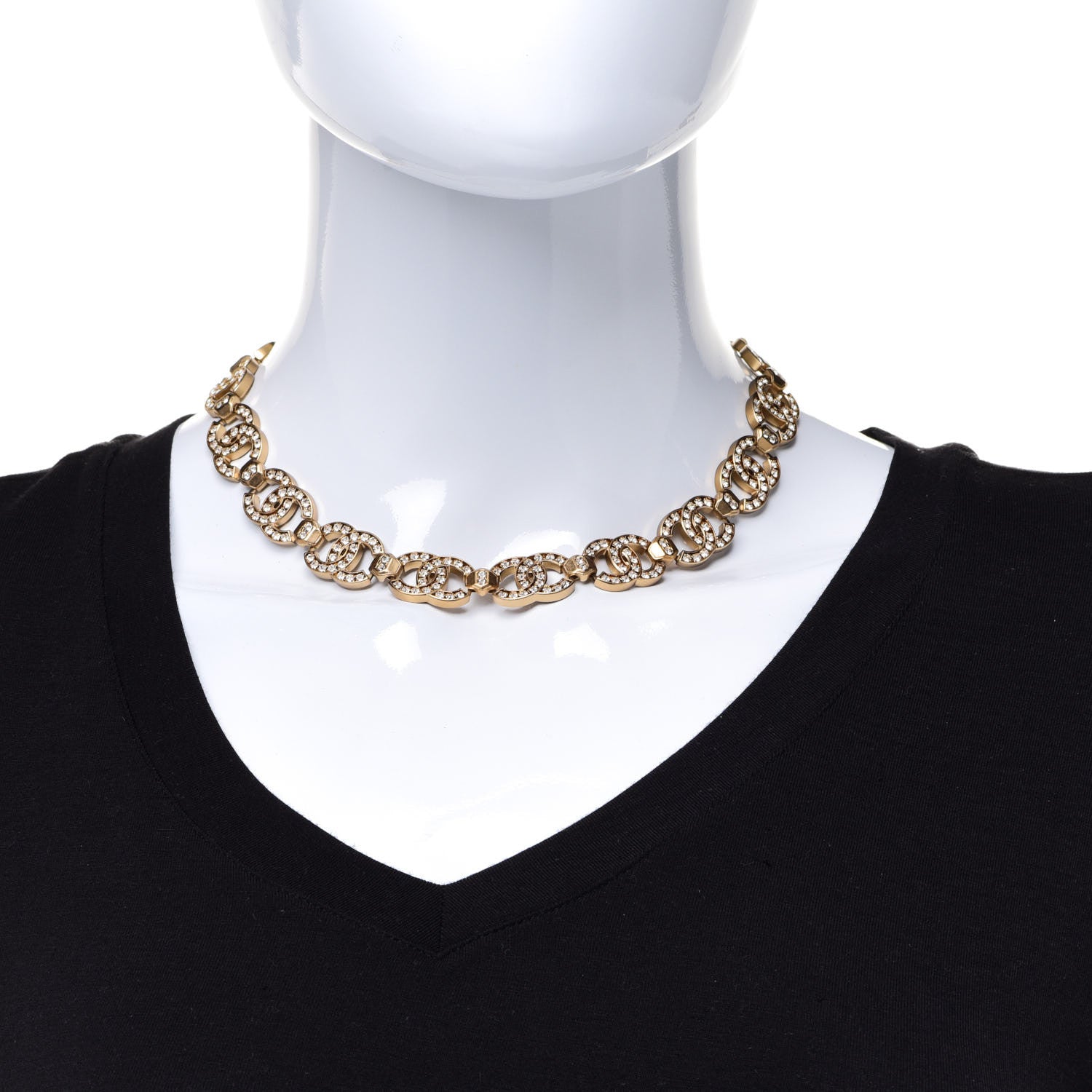 Chanel Crystal CC Choker Gold 2 of 4