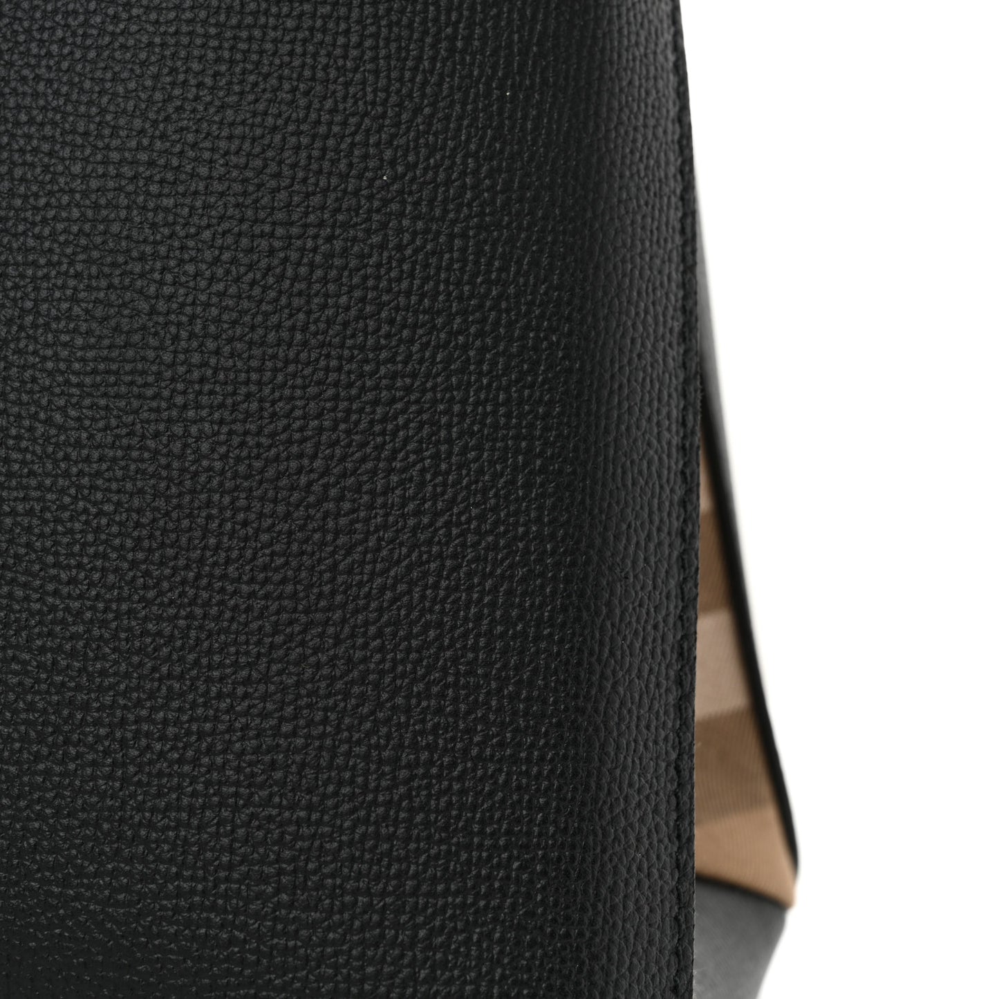 Derby Calfskin House Check Medium Banner Tote Black