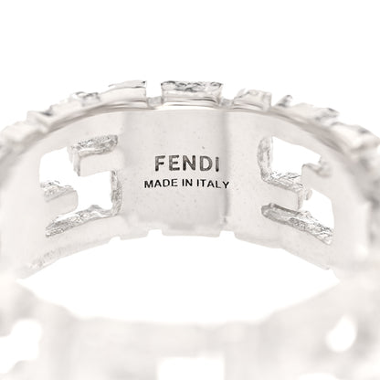Fendi Metal Forever Fendi Ring M 63 10.25 Silver 4 of 5