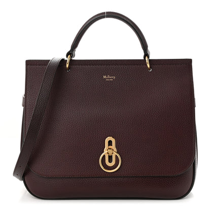 Mulberry Natural Grain Leather Amberley Satchel Oxblood 1 of 10