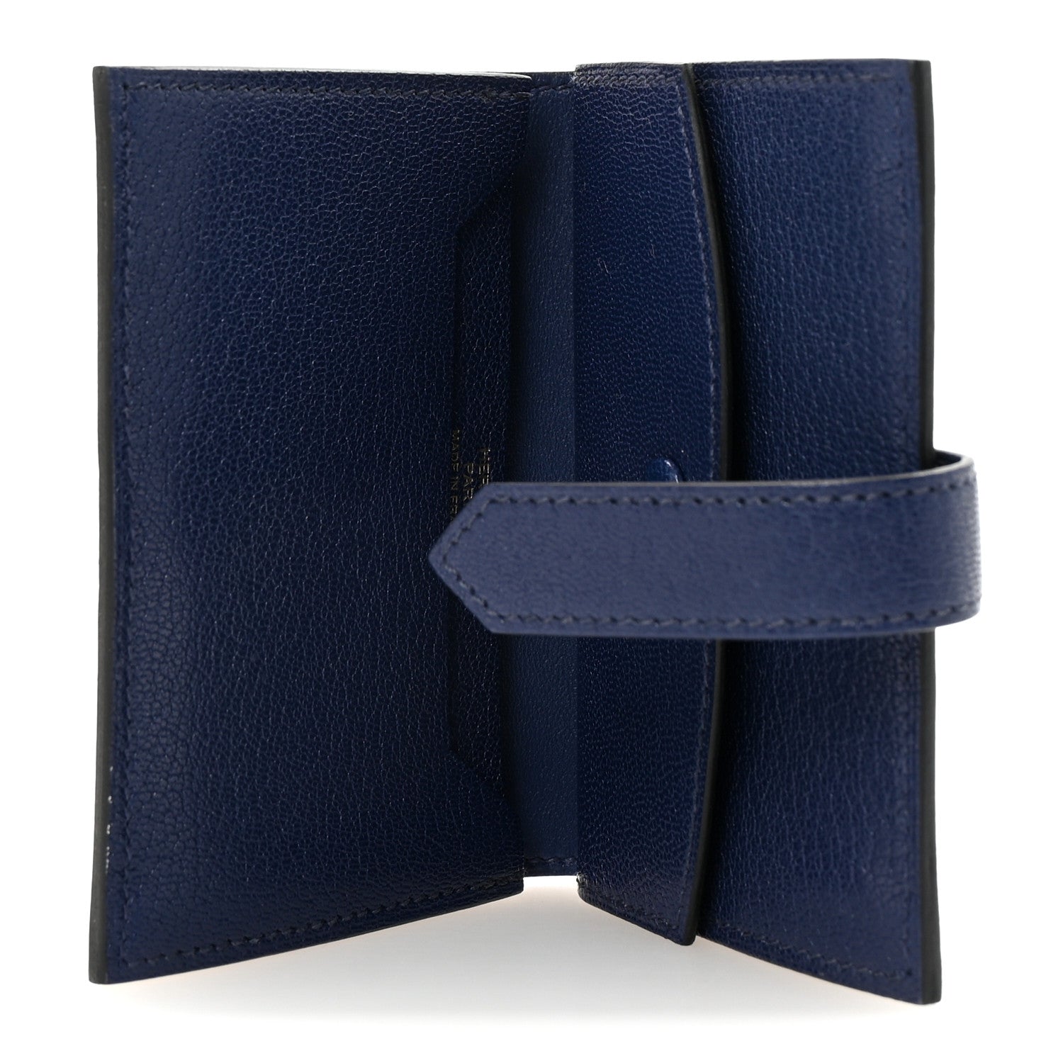 Hermes Chevre Mysore Mini Bearn Wallet Bleu Saphir 5 of 7