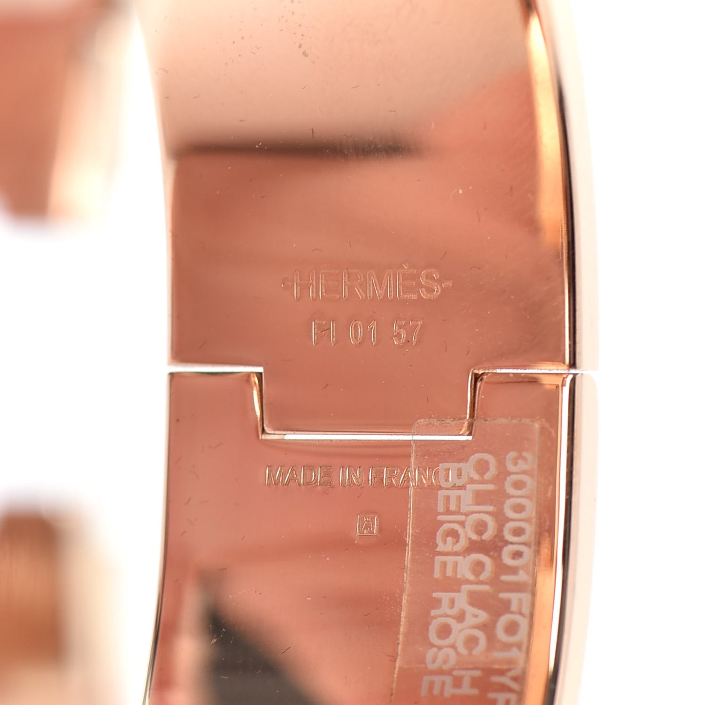 Enamel Wide Clic Clac H Bracelet PM Beige Rose