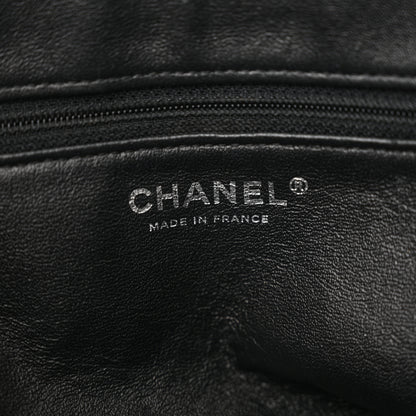 Chanel Caviar Quilted CC Accordion Shopping Bag Black 6 of 11