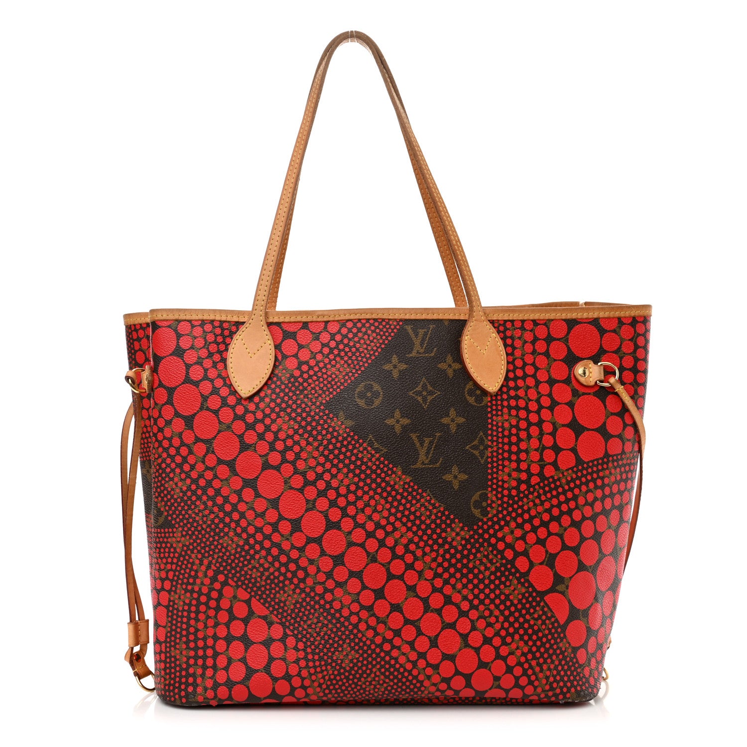Louis Vuitton Monogram Kusama Waves Neverfull MM Red 1 of 21