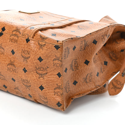 MCM Visetos Shopper Tote Cognac 9 of 9