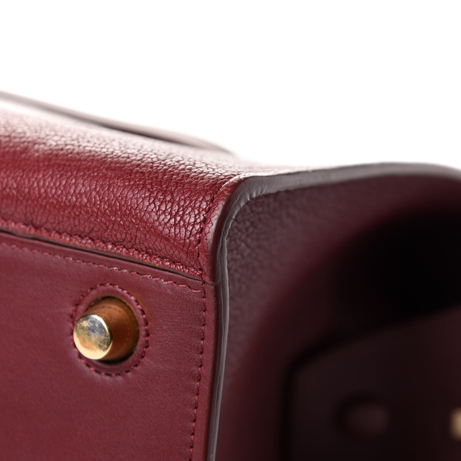 Celine Goatskin Smooth Calfskin Small Ring Bag Dark Ruby 9 of 13