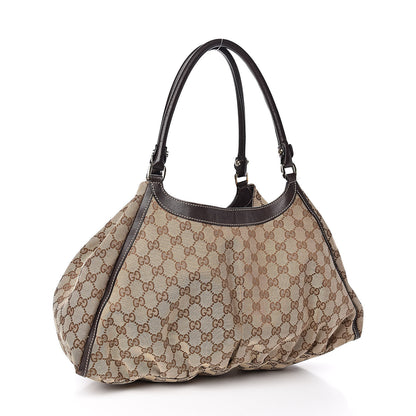 Gucci Monogram Large D Ring Hobo Dark Brown 3 of 15