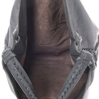 Bottega Veneta Washed Cervo Deerskin Shoulder Bag New Light Grey 4 of 7
