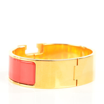 Hermes Enamel Wide Clic Clac H Bracelet GM Capucine 3 of 7