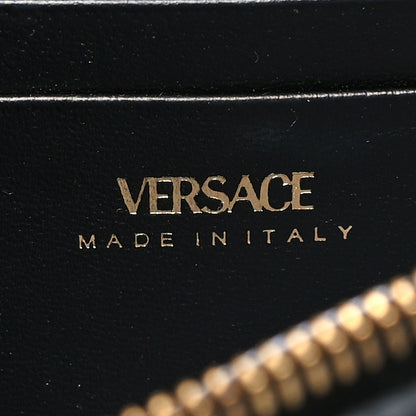 Versace Coated Canvas Virtus La Greca Signature Shoulder Bag Black Khaki 7 of 11